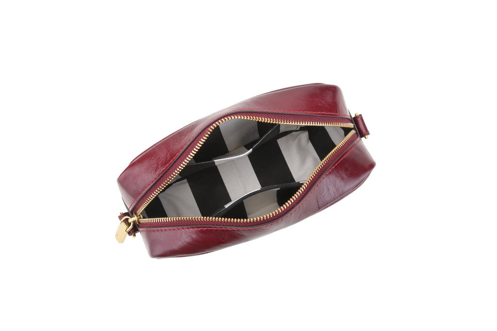 R. Riveter Hopper crossbody bag in cherry leather, view 7