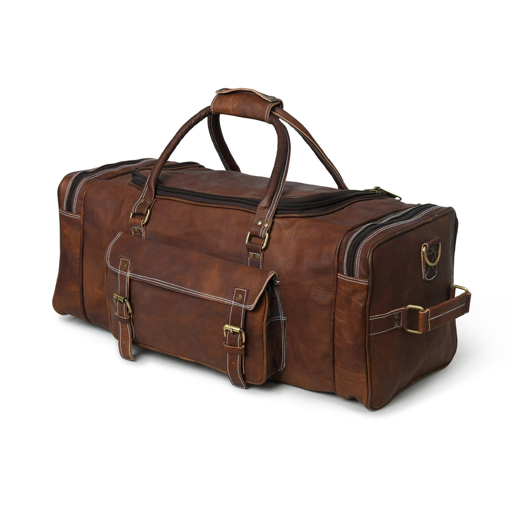 Classy Leather Bags Walker leather weekender bag, view 4