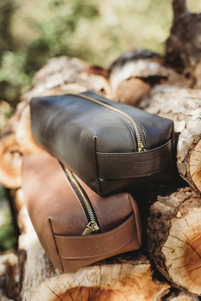 Men's Dopp Kit | Brown Leather