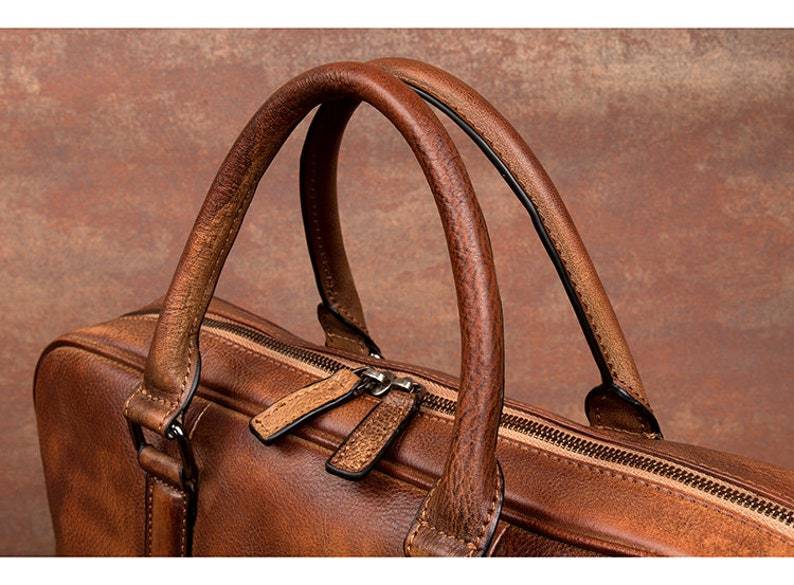 Leather Laptop Messenger Briefcase