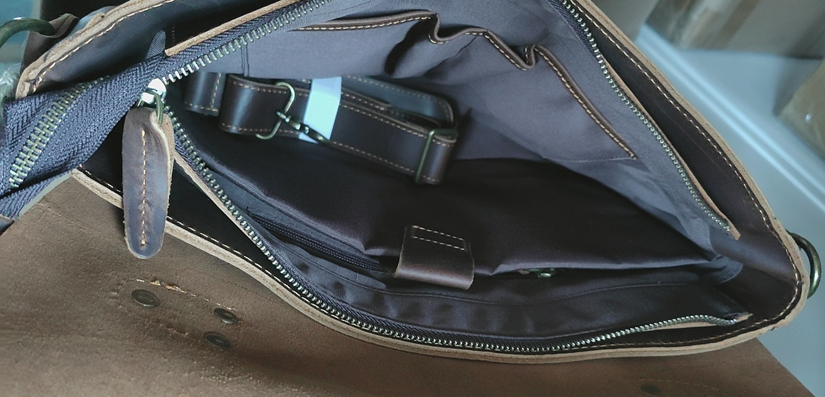 Top Handle Leather Business Briefcase