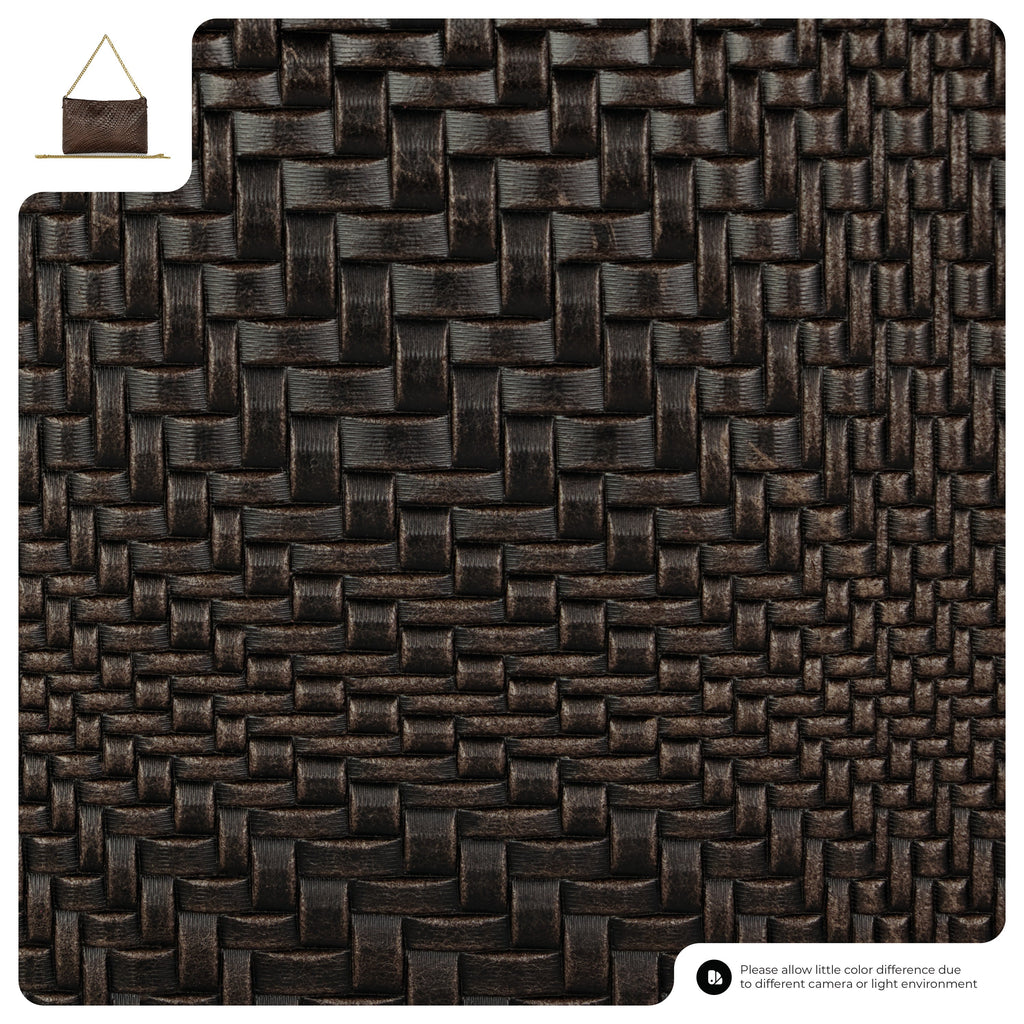 Italian Genuine Basketweave-Embossed Suede Crossbody Bag | Bergamo