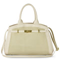 Italian Genuine Suede & Full-Grain Leather Top-Handle Bag | Forlì