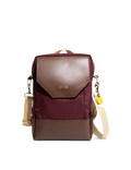 Corbin | Wine Nylon + Brown Leather