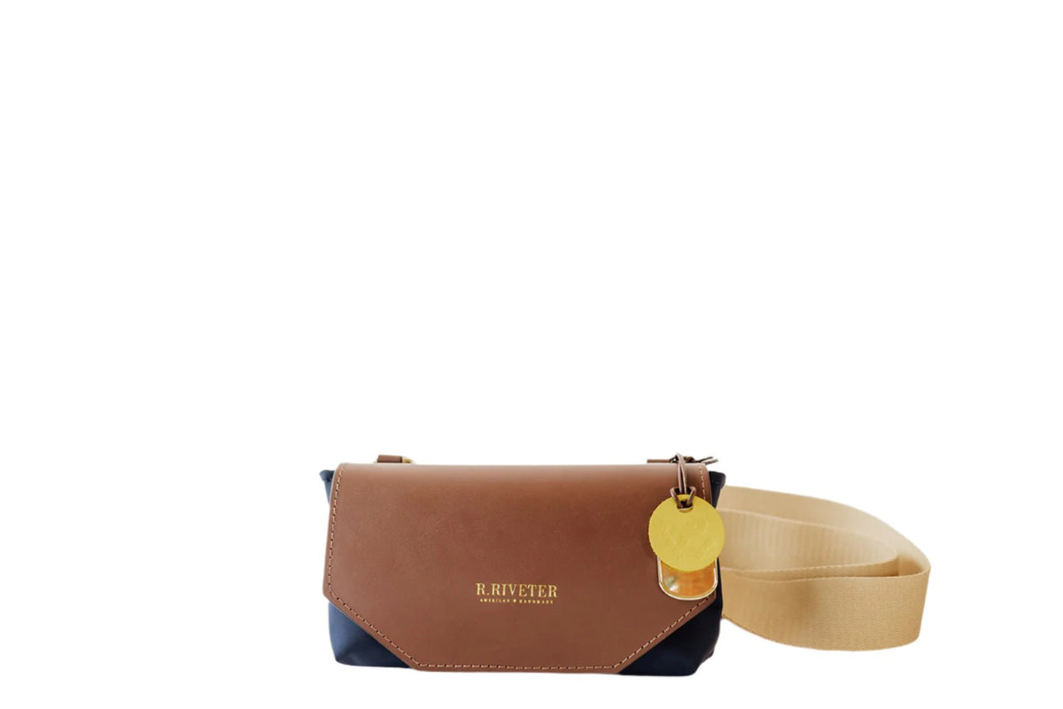 Whittle | Navy Nylon + Brown Leather